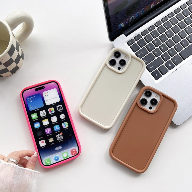 For iPhone 15 Pro Max Shockproof Frame Frosted TPU Phone Case