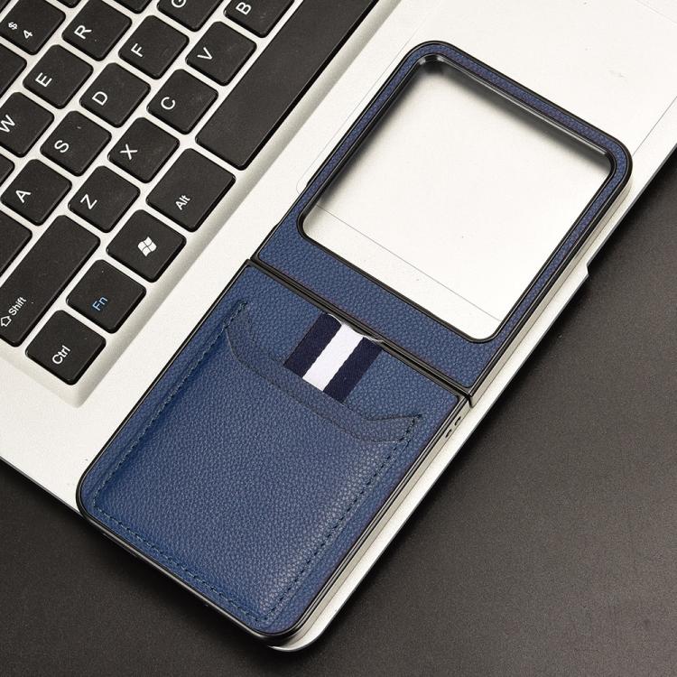 For Tecno Phantom V Flip2 Litchi Texture Card Slots Back Cover Phone Case