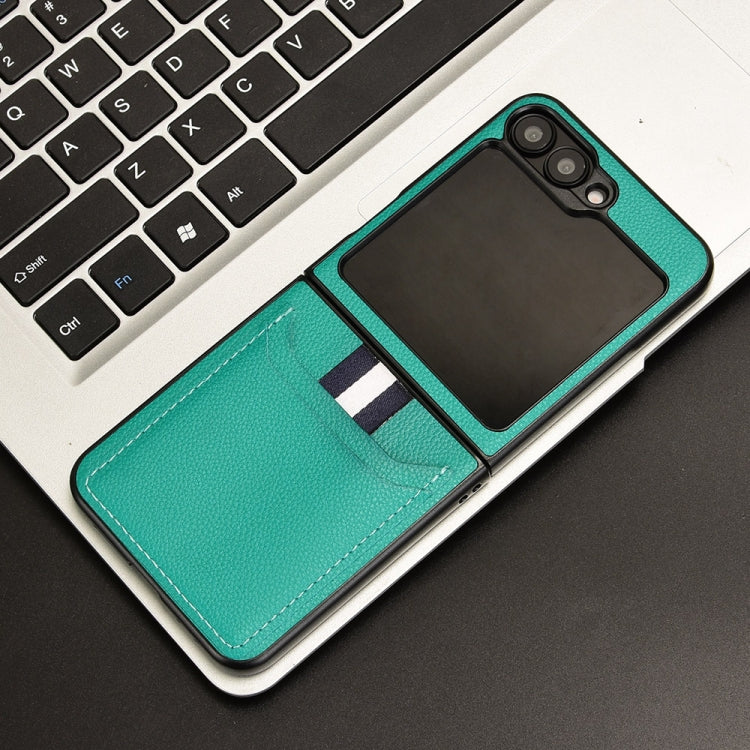 For Samsung Galaxy Z Flip7 FE / Z Flip6 Litchi Texture Card Slots Back Cover Phone Case