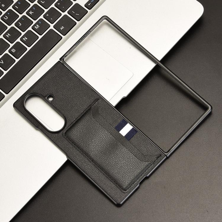 For Samsung Galaxy Z Fold7 5G Litchi Texture Card Slots Back Cover Phone Case