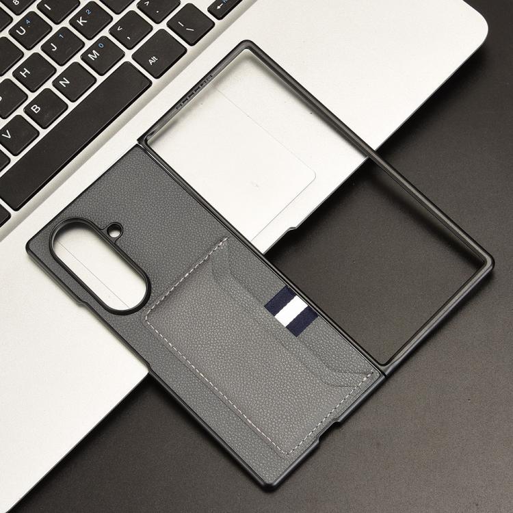 For Samsung Galaxy Z Fold7 5G Litchi Texture Card Slots Back Cover Phone Case