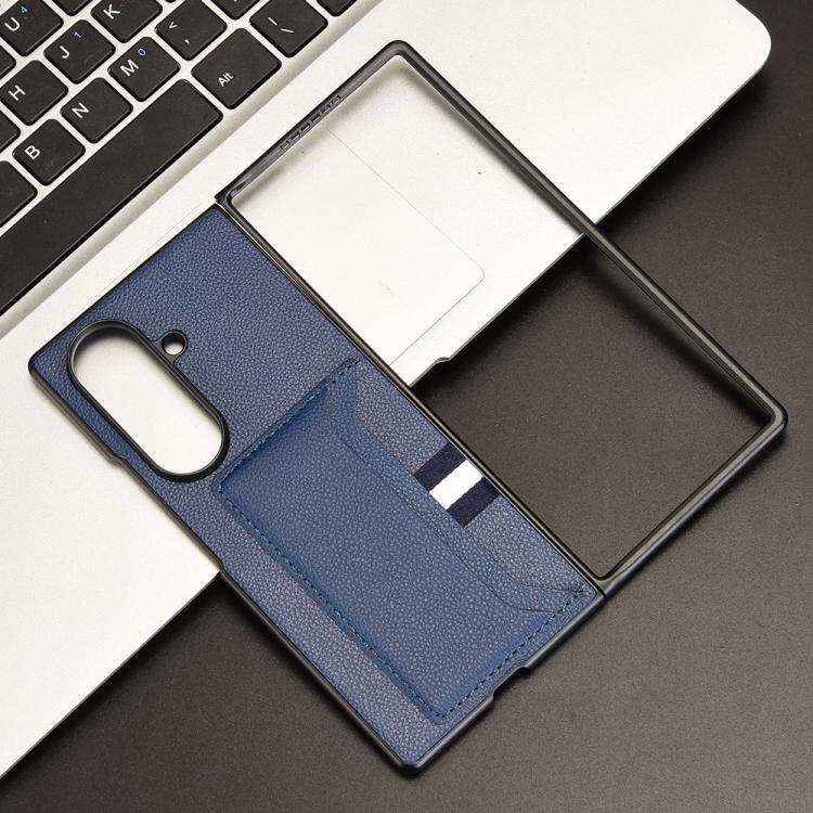 For Samsung Galaxy Z Fold7 5G Litchi Texture Card Slots Back Cover Phone Case