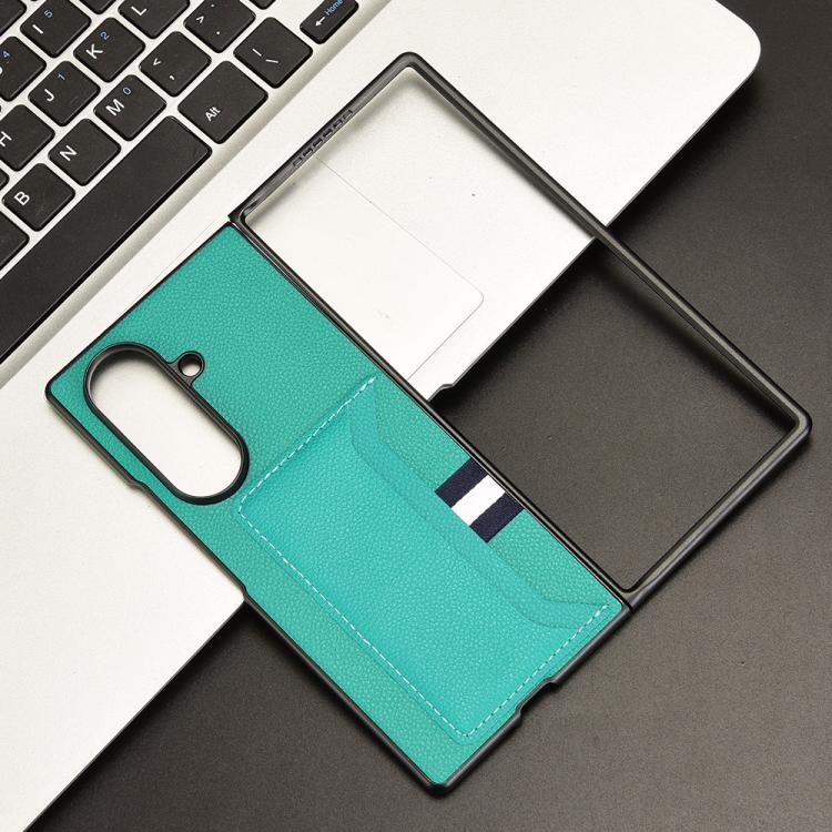 For Samsung Galaxy Z Fold7 5G Litchi Texture Card Slots Back Cover Phone Case