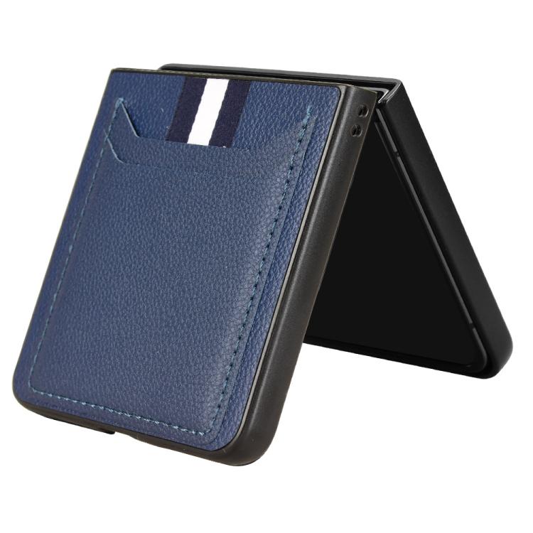 For Samsung Galaxy Z Flip7 5G Litchi Texture Card Slots Back Cover Phone Case