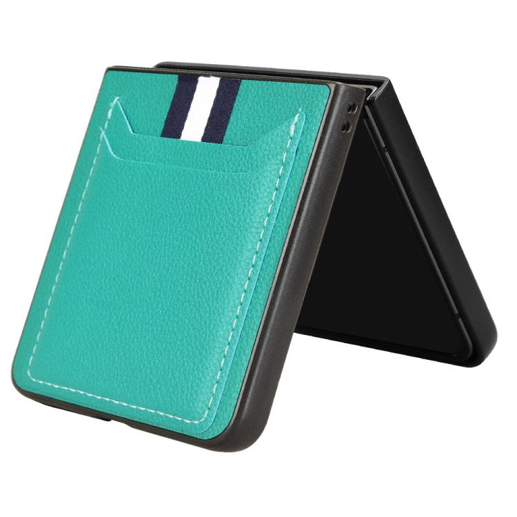 For Samsung Galaxy Z Flip7 5G Litchi Texture Card Slots Back Cover Phone Case