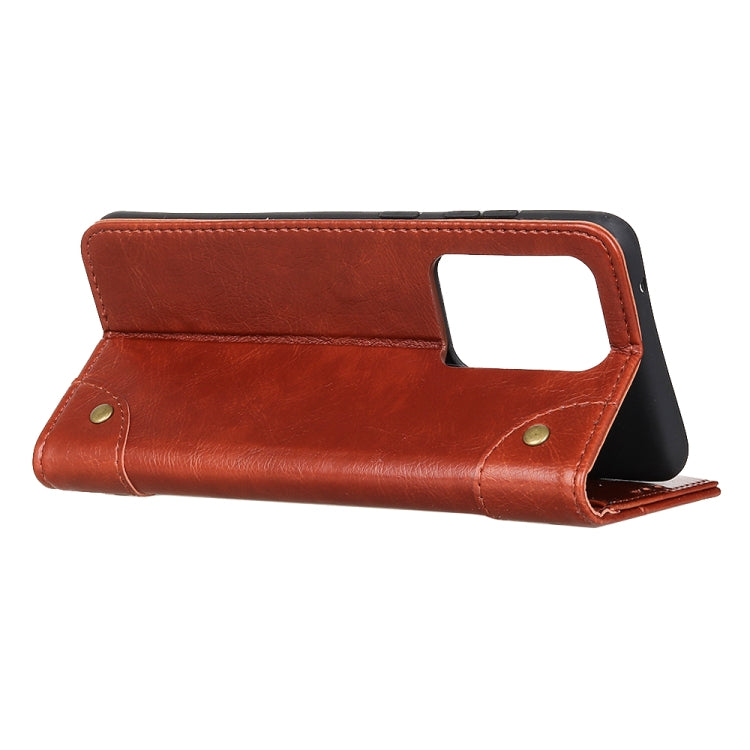 For Samsung Galaxy Note20 Ultra Copper Buckle Nappa Texture Horizontal Flip Leather Case with Holder & Card Slots & Wallet