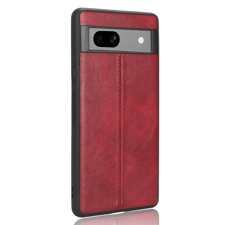 For Google Pixel 7a Cow Pattern Sewing Back Cover Phone Case