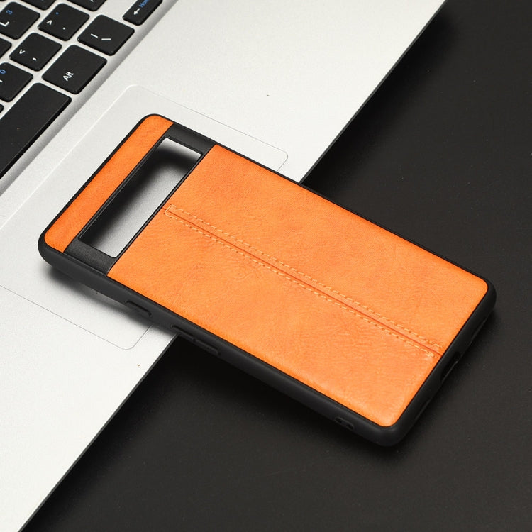 For Google Pixel 7a Cow Pattern Sewing Back Cover Phone Case