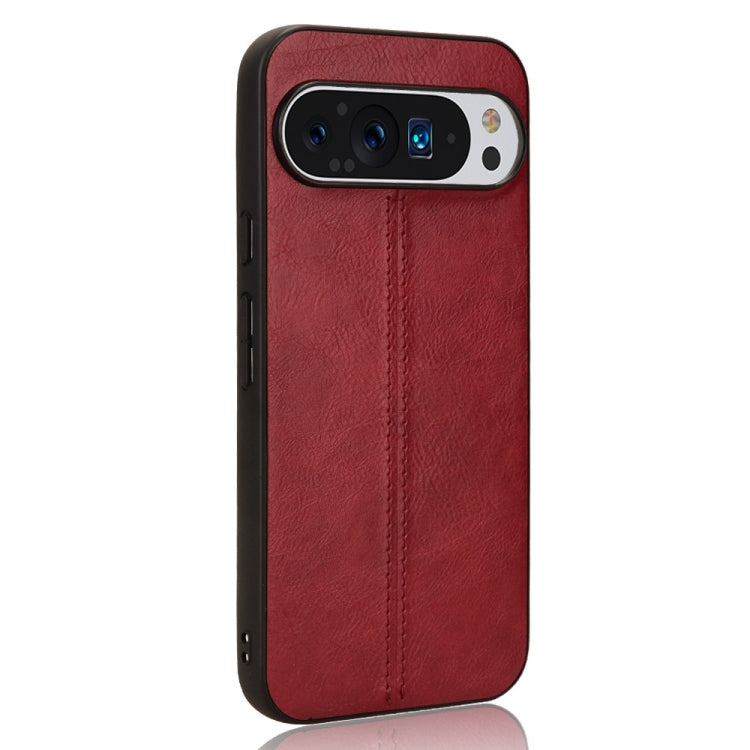 For Google Pixel 9 Pro XL Cow Pattern Sewing Back Cover Phone Case