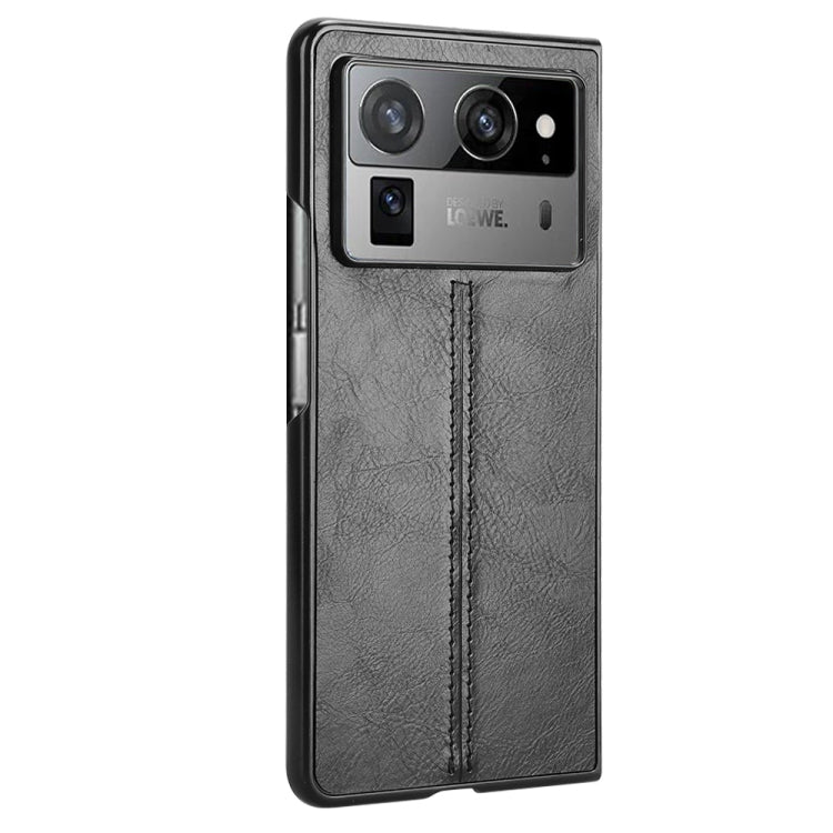For Tecno Phantom V Fold2 Cow Pattern Sewing Back Cover Phone Case