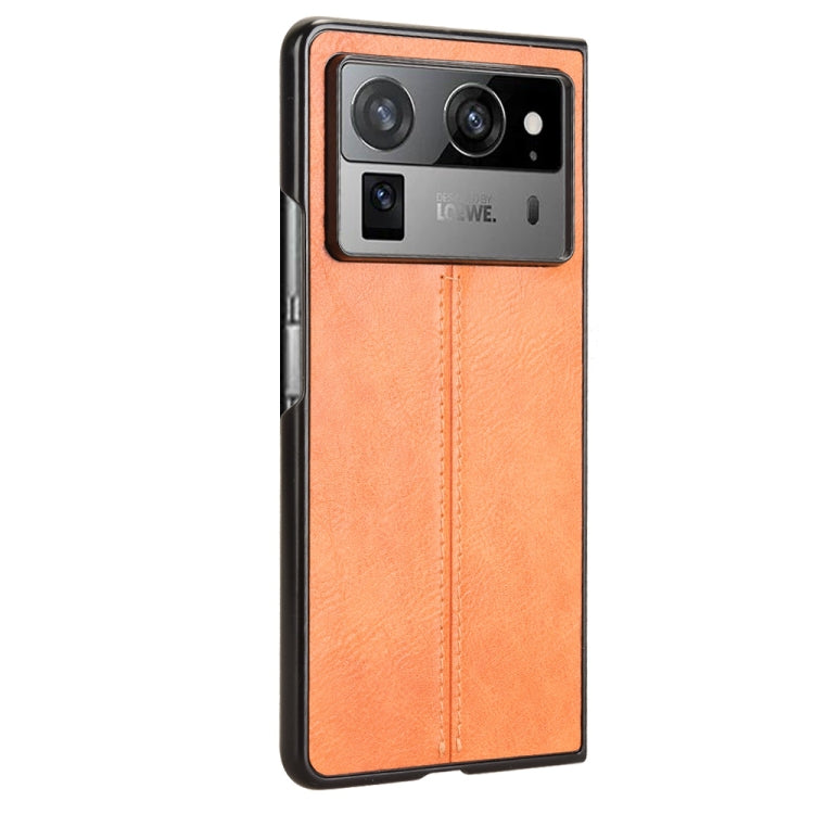 For Tecno Phantom V Fold2 Cow Pattern Sewing Back Cover Phone Case