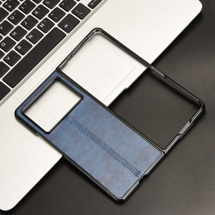 For Tecno Phantom V Fold2 Cow Pattern Sewing Back Cover Phone Case