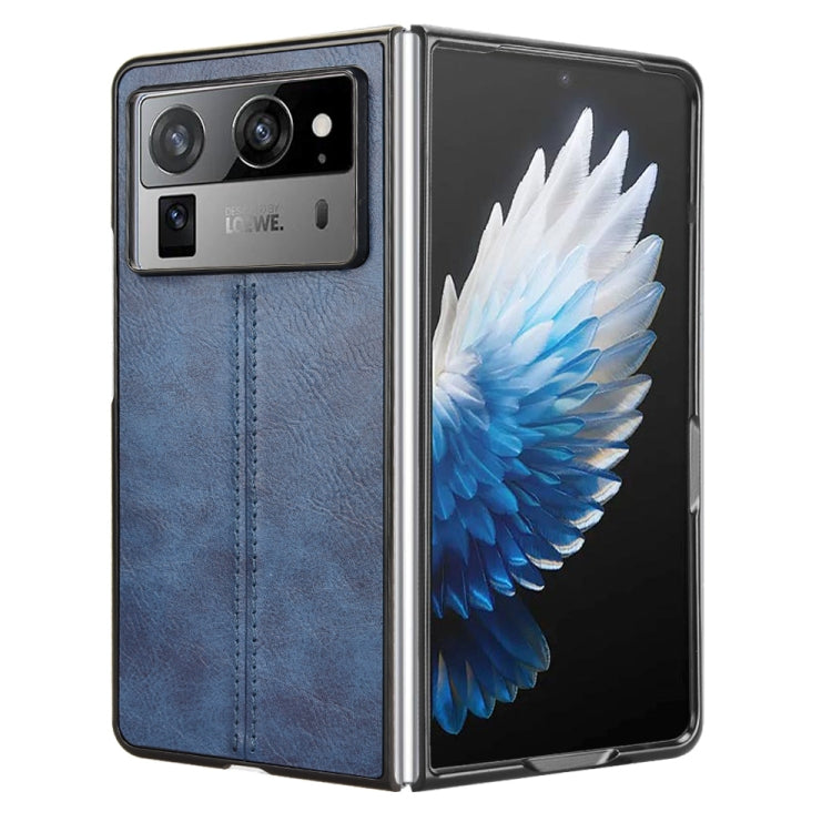 For Tecno Phantom V Fold2 Cow Pattern Sewing Back Cover Phone Case