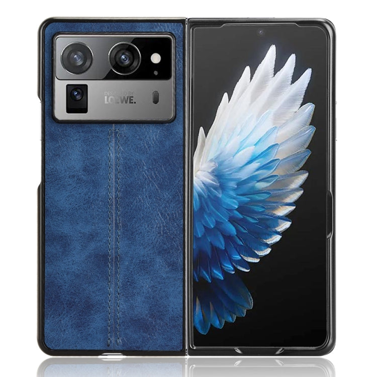 For Tecno Phantom V Fold2 Cow Pattern Sewing Back Cover Phone Case