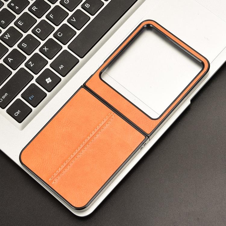 For Tecno Phantom V Flip2 Cow Pattern Sewing Back Cover Phone Case