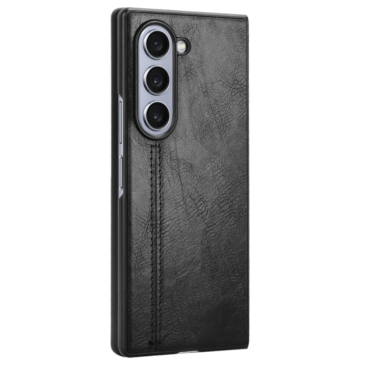 For Samsung Galaxy Z Fold6 Cow Pattern Sewing Back Cover Phone Case