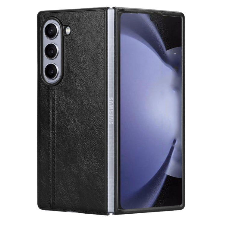 For Samsung Galaxy Z Fold6 Cow Pattern Sewing Back Cover Phone Case