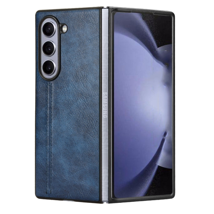 For Samsung Galaxy Z Fold6 Cow Pattern Sewing Back Cover Phone Case