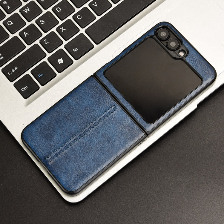 For Samsung Galaxy Z Flip7 FE / Z Flip6 Cow Pattern Sewing Back Cover Phone Case