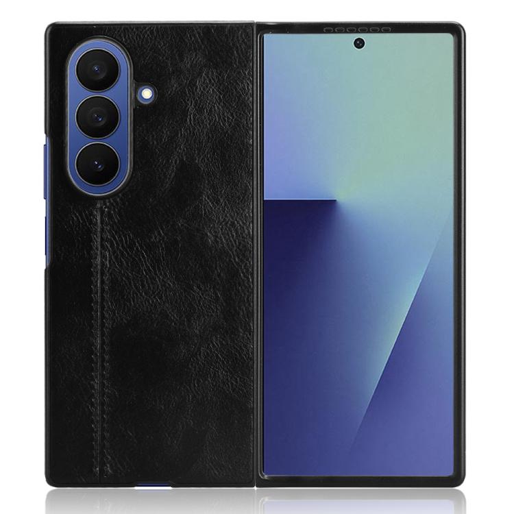 For Samsung Galaxy Z Fold7 5G Cow Pattern Sewing Back Cover Phone Case