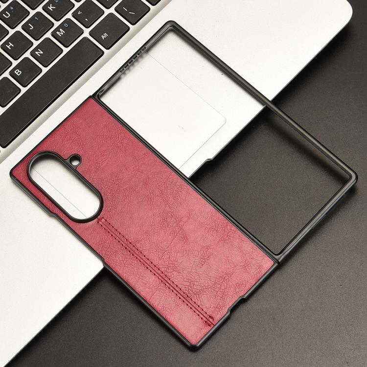 For Samsung Galaxy Z Fold7 5G Cow Pattern Sewing Back Cover Phone Case