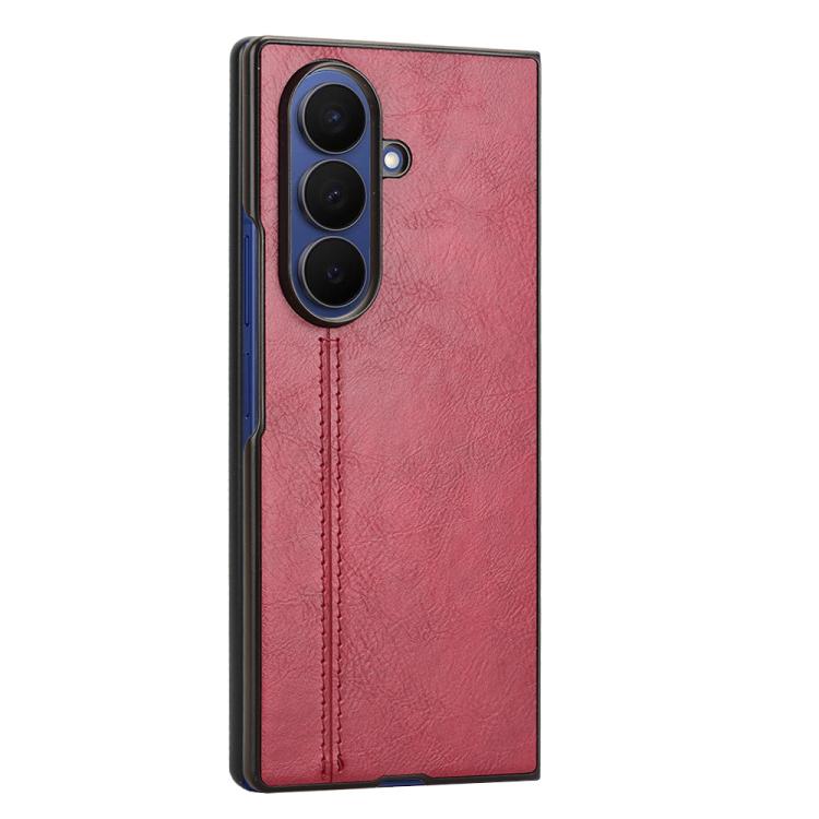For Samsung Galaxy Z Fold7 5G Cow Pattern Sewing Back Cover Phone Case