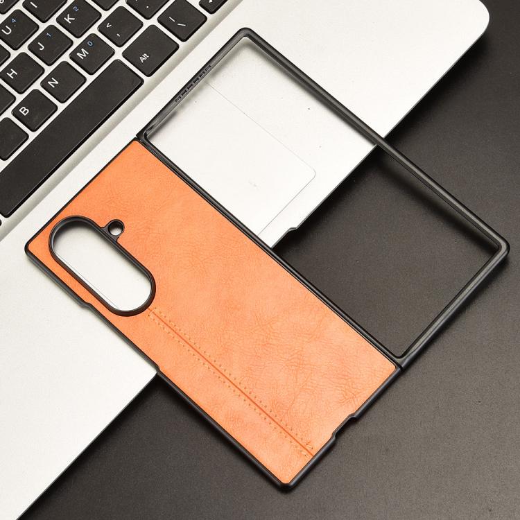 For Samsung Galaxy Z Fold7 5G Cow Pattern Sewing Back Cover Phone Case