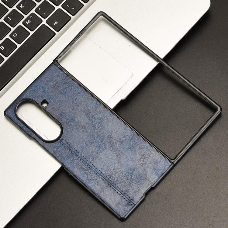 For Samsung Galaxy Z Fold7 5G Cow Pattern Sewing Back Cover Phone Case