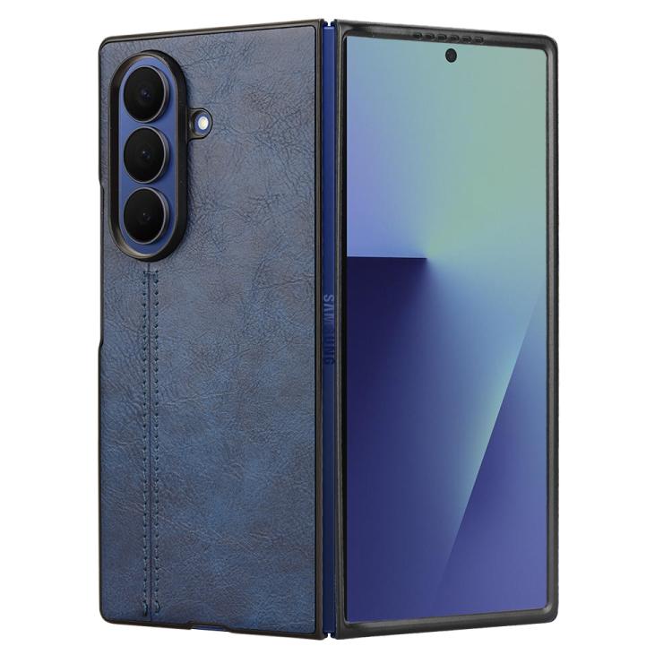 For Samsung Galaxy Z Fold7 5G Cow Pattern Sewing Back Cover Phone Case