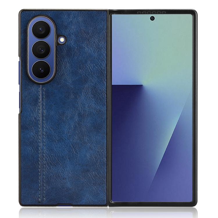 For Samsung Galaxy Z Fold7 5G Cow Pattern Sewing Back Cover Phone Case