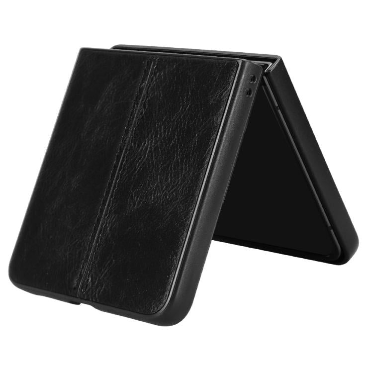 For Samsung Galaxy Z Flip7 5G Cow Pattern Sewing Back Cover Phone Case