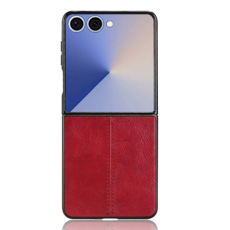 For Samsung Galaxy Z Flip7 5G Cow Pattern Sewing Back Cover Phone Case