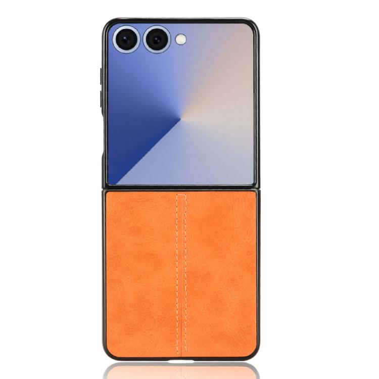 For Samsung Galaxy Z Flip7 5G Cow Pattern Sewing Back Cover Phone Case