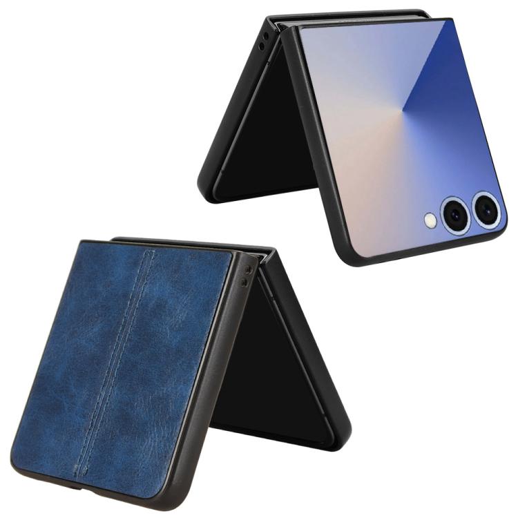 For Samsung Galaxy Z Flip7 5G Cow Pattern Sewing Back Cover Phone Case