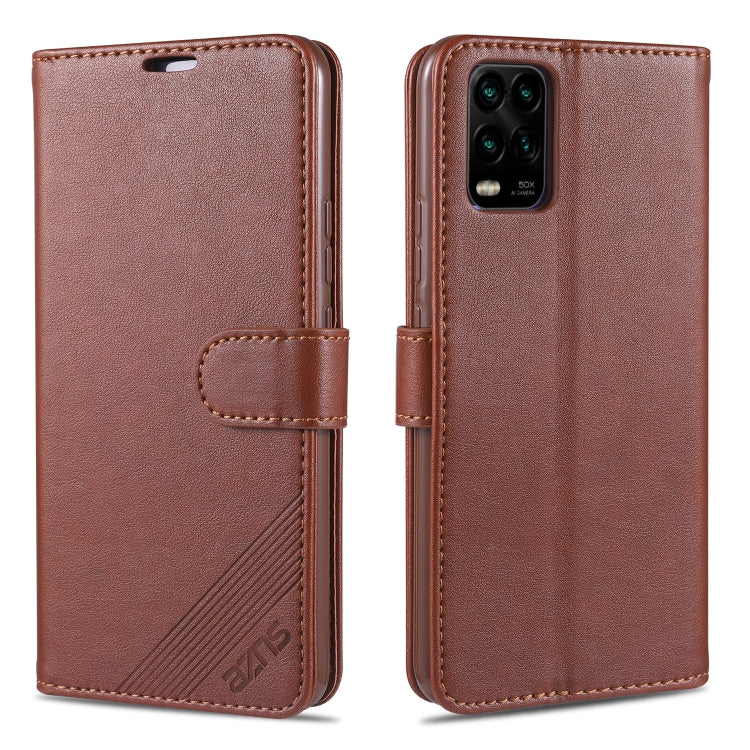 For Xiaomi 10 Lite AZNS Sheepskin Texture Horizontal Flip Leather Case with Holder & Card Slots & Wallet