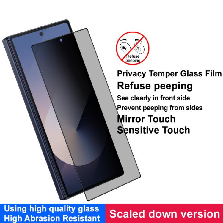 For Samsung Galaxy Z Fold7 5G imak HD Full Screen Privacy Tempered Glass Protective Film, Phone Case Edition