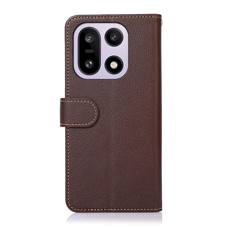 For OnePlus 15 KHAZNEH Litchi Texture Leather RFID Phone Case