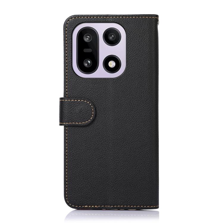 For OnePlus 15 KHAZNEH Litchi Texture Leather RFID Phone Case