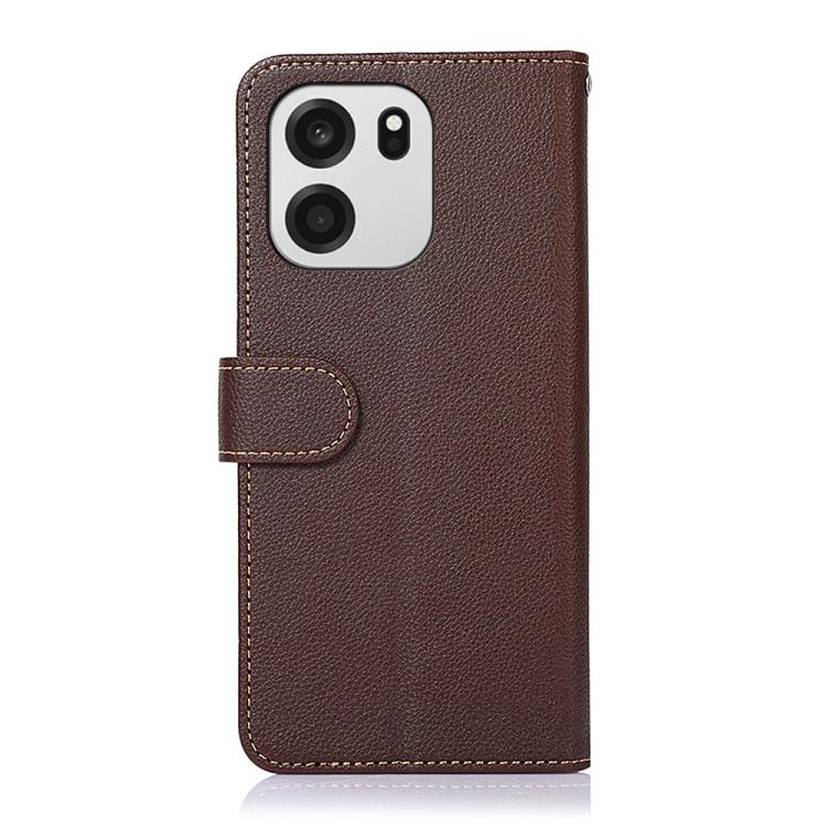 For OnePlus Turbo 6 / 6V KHAZNEH Litchi Texture Leather RFID Phone Case