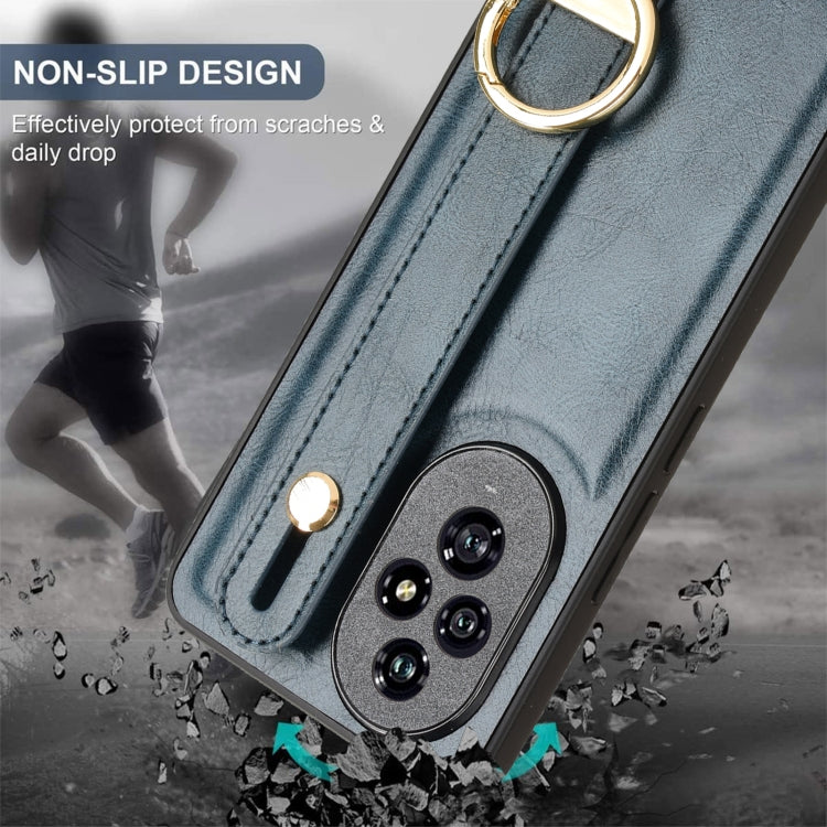 For Honor 200 Pro 5G Wristband Leather Back Phone Case