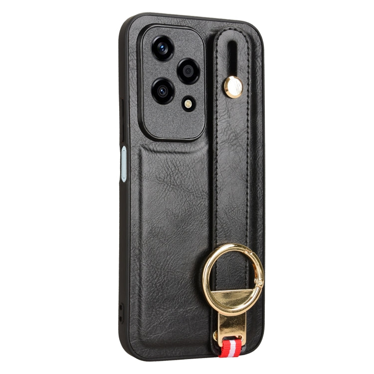 For Honor 200 Lite Global Wristband Leather Back Phone Case