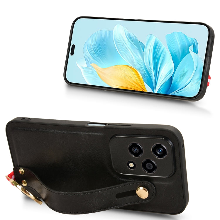 For Honor 200 Lite Global Wristband Leather Back Phone Case
