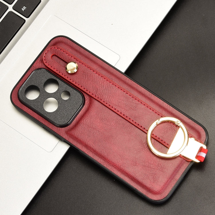 For Honor 200 Lite Global Wristband Leather Back Phone Case