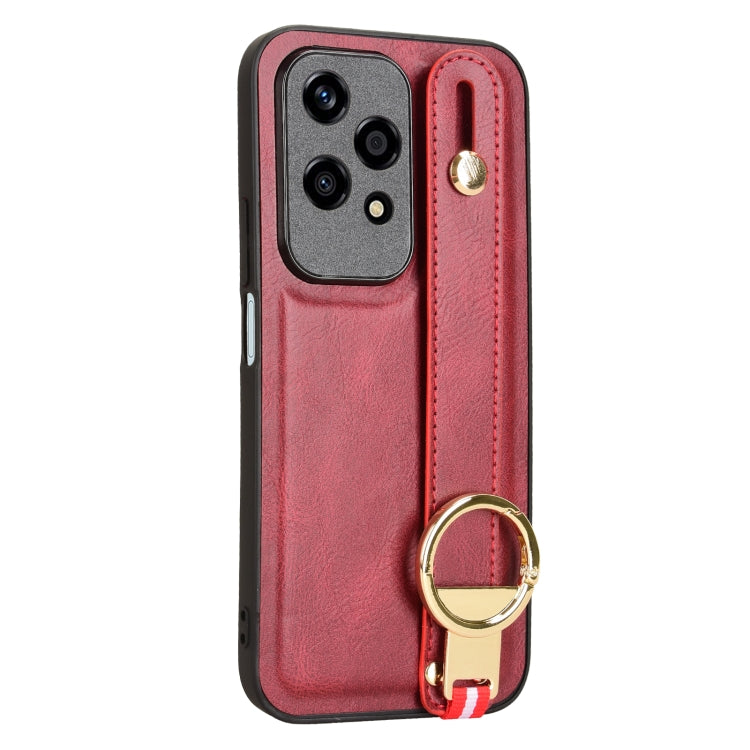 For Honor 200 Lite Global Wristband Leather Back Phone Case