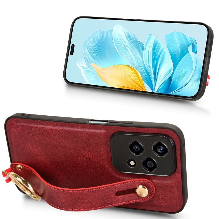 For Honor 200 Lite Global Wristband Leather Back Phone Case