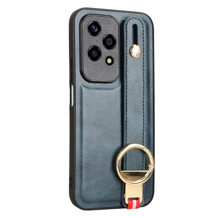 For Honor 200 Lite Global Wristband Leather Back Phone Case