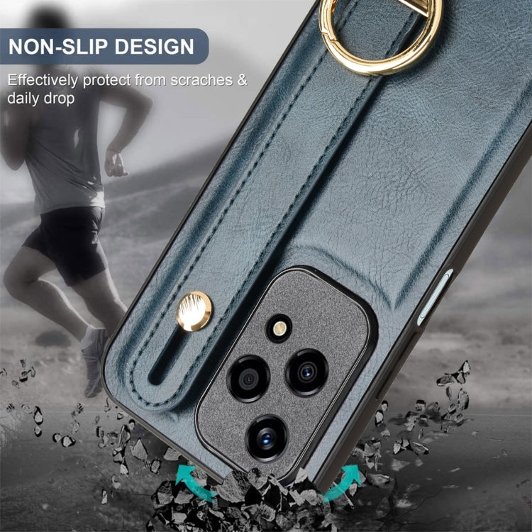 For Honor 200 Lite Global Wristband Leather Back Phone Case