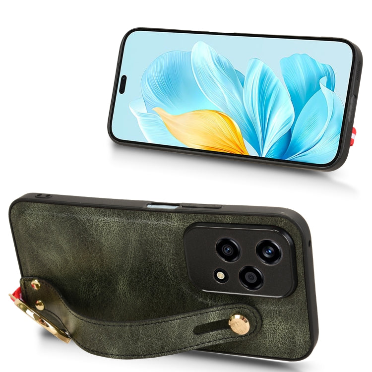For Honor 200 Lite Global Wristband Leather Back Phone Case