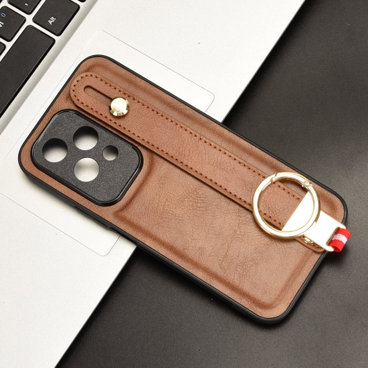 For Honor 200 Lite Global Wristband Leather Back Phone Case