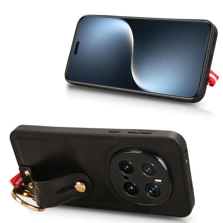 For Honor Magic7 Pro Wristband Leather Back Phone Case